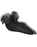 Punk Rave Unisex Gothic Dragon Spine Feathered Tricorn Hat