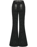 Punk Rave Womens Baroque Gothic Rose Flared Pants