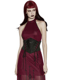 Punk Rave Daily Life Womens Gothic Butterfly Embroidered Waist Cincher Corset