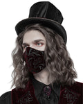 Punk Rave Lisanthium Gothic Face Mask - Red Velvet