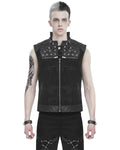 Devil Fashion Mens Spineshank Apocalyptic Punk Spiked Waistcoat Vest