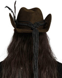 Punk Rave Mens Steampunk Apocalypse Western Skulls Cowboy Hat - Brown