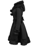 Pyon Pyon Womens Kera Doll Gothic Lolita Hooded Coat - Black