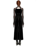 Punk Rave Womens Regency Gothic Velvet & Mesh Beaded Evening Dress