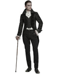 Punk Rave Mens Gothic Steampunk Embellished Jacquard Tail Coat Jacket