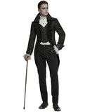 Punk Rave Mens Gothic Steampunk Embellished Jacquard Tail Coat Jacket