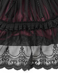 Eva Lady Gorgeous Gothic Lolita Rose, Lace & Mesh Parasol Umbrella