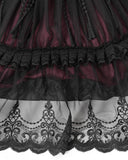 Eva Lady Gorgeous Gothic Lolita Rose, Lace & Mesh Parasol Umbrella
