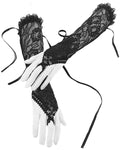 Dark In Love Gothic Cross Lace Sleeve Gloves
