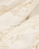 Dark In Love Womens Steampunk Lace High Low Skirt - Vintage Off-White