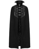 Punk Rave Mens Long Dark Gothic Cyberpunk Apocalyptic Spiked Cloak Cape Black