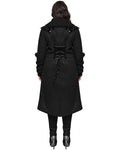 Punk Rave Womens Gothic Winter Fur Trimmed Coat - Extended Size Range
