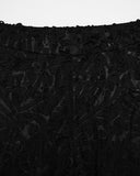 Punk Rave Daily Life Womens Apocalyptic Gothic Shredded Jacquard & Lace Flared Leggings