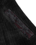 Devil Fashion Mens Eldermyst Long Gothic Overcoat - Black Chenille