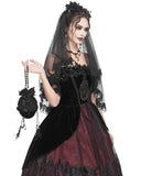 Eva Lady Gothic Velvet & Lace Mini Handbag Purse