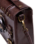 Penny Dreadful Womens Steampunk Clock Handbag Shoulder Bag Brown Faux Leather