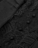 Dark In Love Long Dark Gothic Lace Cold Shoulder Maxi Dress