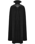 Punk Rave Mens Long Dark Gothic Cyberpunk Apocalyptic Spiked Cloak Cape Black