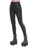 Devil Fashion Dark Punk Serpentine Chained Leggings