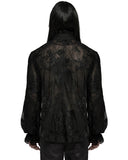 Punk Rave Mens Romantic Gothic Dark Floral Lace Ruffled Poet Shirt