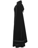 Punk Rave Womens Long Elegant Gothic Velvet & Faux Fur Beaded Cloak Coat