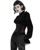 Punk Rave Lenore Gothic Cincher Corset - Red Velvet