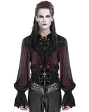 Devil Fashion Mens Gothic Coffin & Crucifix Chained Velvet Cummerbund Belt