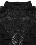 Punk Rave Womens Elegant Gothic Floral Lace Applique Blouse Top