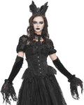 Devil Fashion Womens Gothic Lace Embellished Waist Cincher Corset