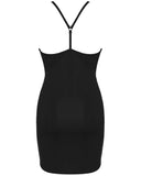 Punk Rave Womens Elegant Gothic Lace Applique Mini Slip Dress