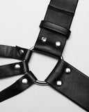 Punk Rave Mens Apocalyptic Punk One Shoulder Strapping Harness - Faux Leather