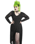 Punk Rave Plus Size Womens Snakescale Apocalyptic Gothic Split Leg Maxi Dress