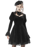 Dark In Love Cryptogina Gothic Velvet Evening Dress