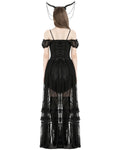 Dark In Love Long Gothic Lace Cutaway Off Shoulder Dress