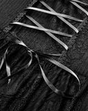 Dark In Love Womens Elegant Gothic Black Lace Off-Shoulder Evening Prom Dress