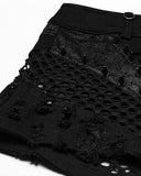 Punk Rave Womens Apocalyptic Gothic 2-Piece Shorts & Half Skirt
