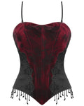 Dark In Love Gothic Vampire Corset Bodice Cami Top - Red & Black