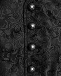 Punk Rave Mens Gothic Aristocrat Formal Jacquard Waistcoat Vest - Black