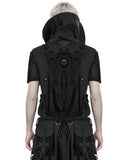 Punk Rave Mens Apocalyptic Punk Tactical Techwear Chained Backpack