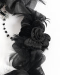 Eva Lady Womens Gothic Crucifix Featheread Headpiece Fascinator