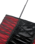 Dark In Love Womens Long Gothic Velvet & Mesh Mermaid Dress - Black & Red