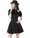 Dark In Love Gothic Lolita Ribbon Bow Mini Dress