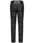 Punk Rave Mens Gothic Aristocrat Embroidered Damask Houndstooth Dress Pants