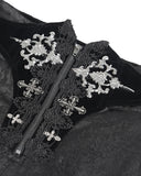 Devil Fashion Mens Gothic Aristocrat Brocade & Velvet Formal Dress Pants