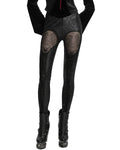 Punk Rave Daily Life Womens Embossed Baroque Gothic Damask Butterfly Leggings