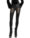Punk Rave Daily Life Womens Embossed Baroque Gothic Damask Butterfly Leggings