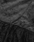 Dark In Love Womens Gothic Lolita Jacquard & Lace Fishtail Prom Dress