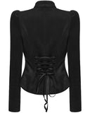 Punk Rave Womens Gothic Embroidered Victorian Woolen Riding Jacket