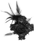 Devil Fashion Gothic Lolita Feathered Crown Hair Barrette Hat