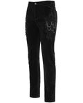 Devil Fashion Mens Gothic Vampire Chained Crucifix Chenille Dress Pants